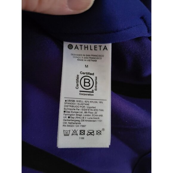 Athleta Glacier Softshell Purple jacket size Medium Hooded Activewear Athleisure - Picture 5 of 6